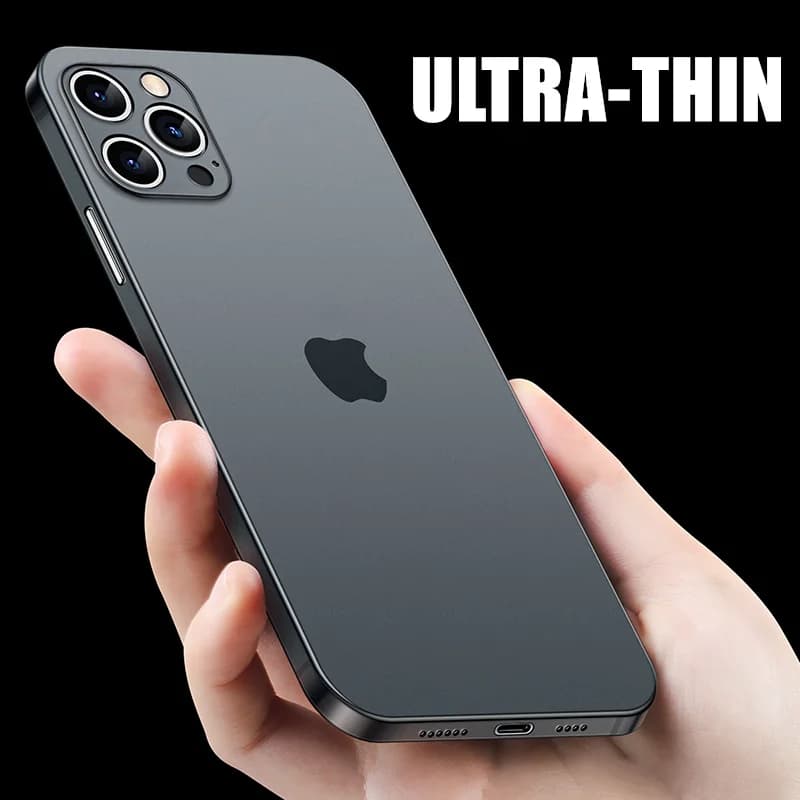 Coque mate Ultra fine de 0.3mm, étui pour iphone 11 12 13 14 15 Pro 15 Plus X XS MAX XR 12 13 mini SE 2020 2022, matériau PC