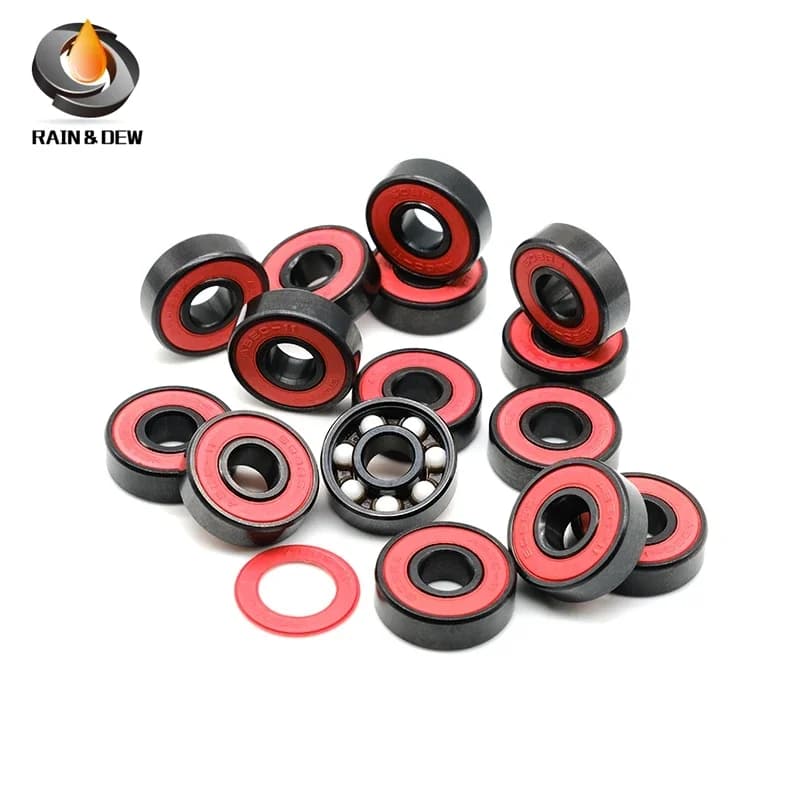 8 roulements à billes en céramique hybride 608 2RS ABEC-11 8x22x7 MM pour skateboard, série Pro en nitrure de céramique, roulements à billes en céramique 608