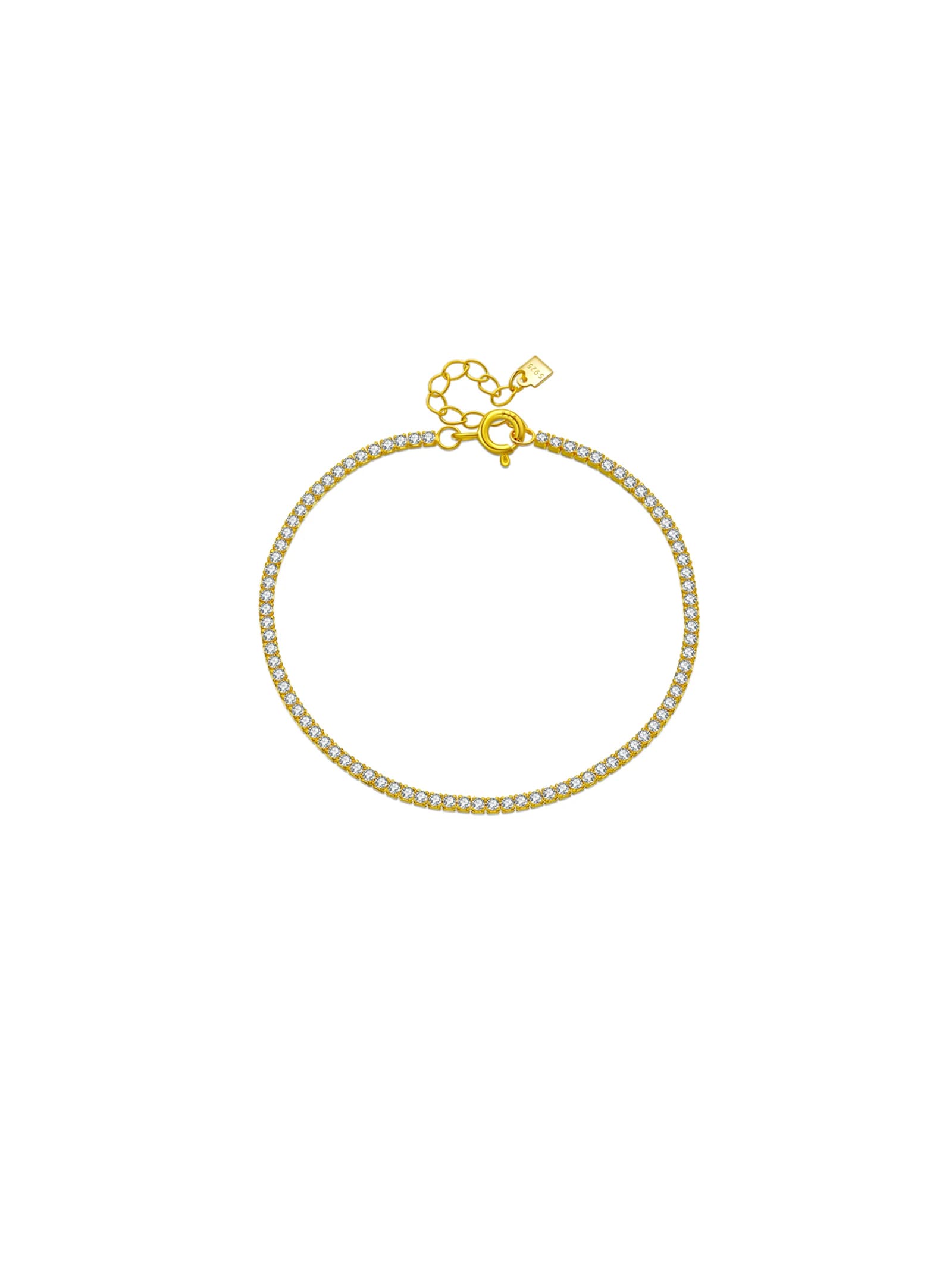 ANDYWEN Collier long en argent sterling 925 avec pendentif zircon 1,5 mm, style tennis, bijoux fins tendance rock punk, cadeau pour mariage et fête