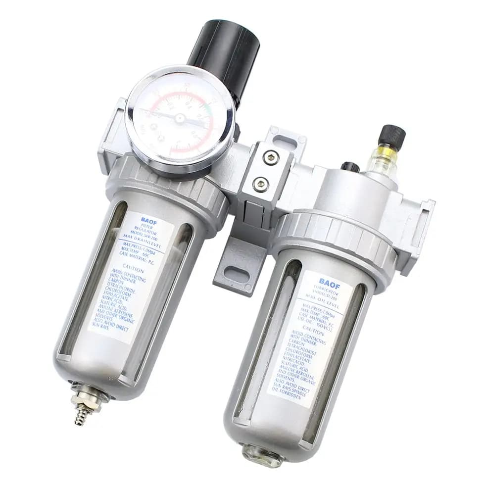SFC-200 300 400 Deux Unités Filtre À Air Régulateur Lubrificateur Compresseur D'air Filtre Régulateur SFC-200 Unités De Préparation D'air