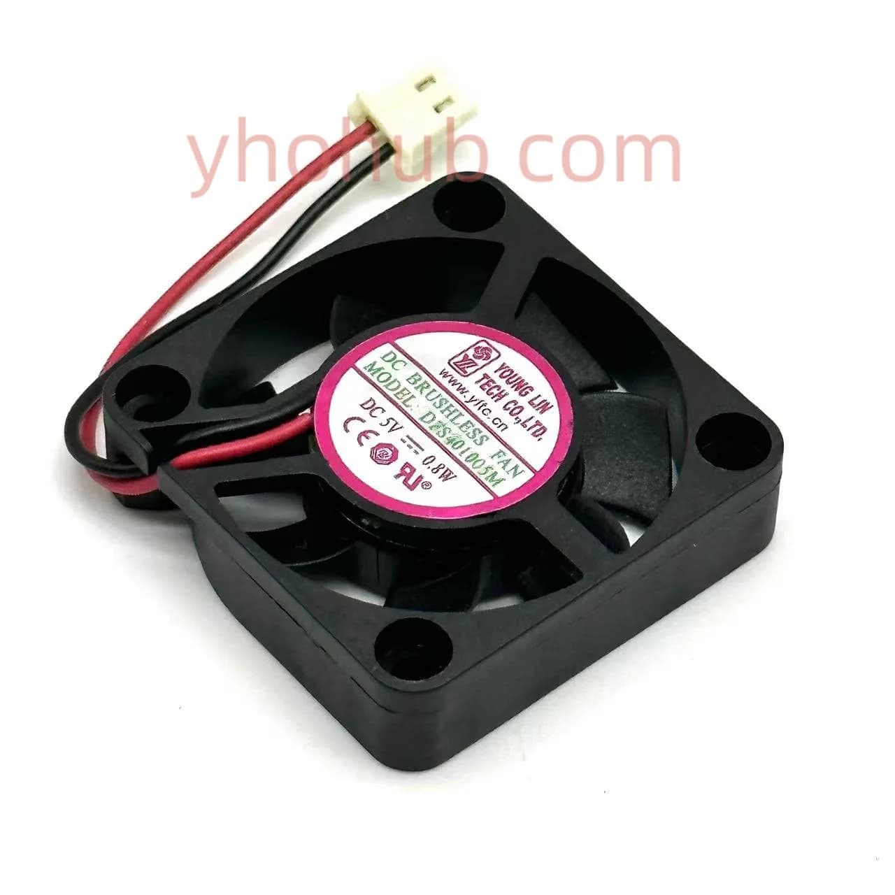 Young Lin – ventilateur de refroidissement de serveur à 2 fils, 5V DC, 0.8W, 40x40x10mm