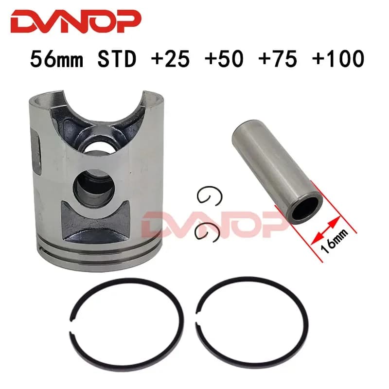 Segment de piston de moto DT125, diamètre 56mm 56.25mm 56.5mm, goupille de Piston 16mm pour yamaha 125cc DT 125 STD + 25 + 50 + 75 + 100