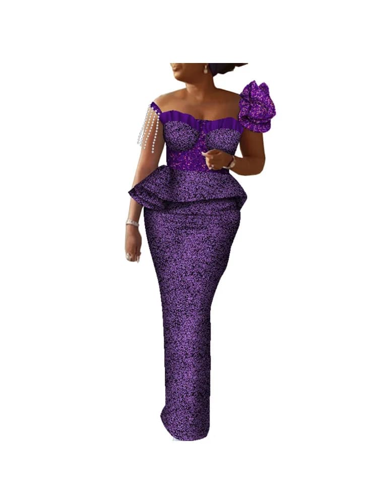 Robe Africaine Longue Maxi pour Femme, Vêtement de Soirée sur Mesure, Dashiki, Ankara, WY090