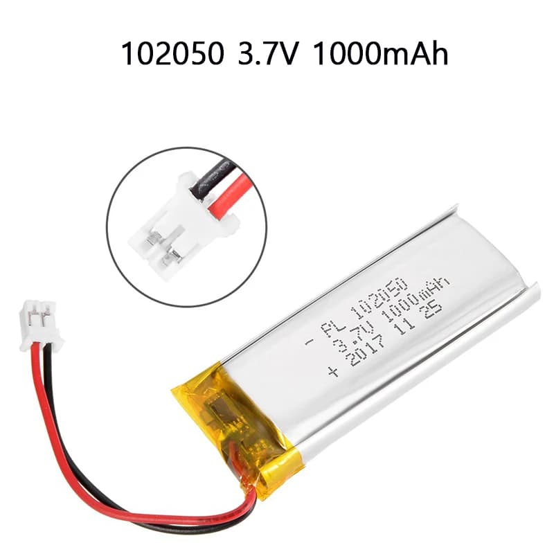 3,7 V 102050 Lipo Cells – batterie Rechargeable au Lithium polymère, 1000mah, pour stylo d'enregistrement GPS MP3, lumière LED, Instrument de beauté