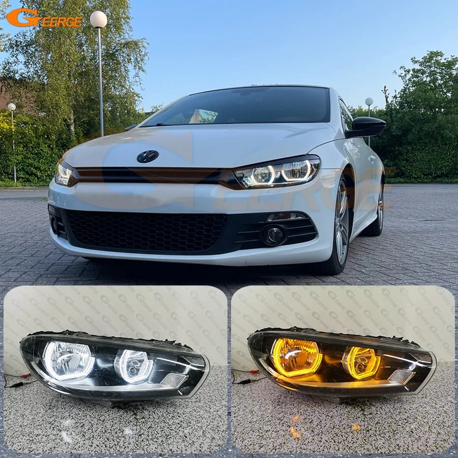 Kit yeux d'ange LED ultra lumineux, matiques Halo, style figuré DTM, accessoires de remise en état de voiture, Volkswagen VW, contraste, rocco III, MK3