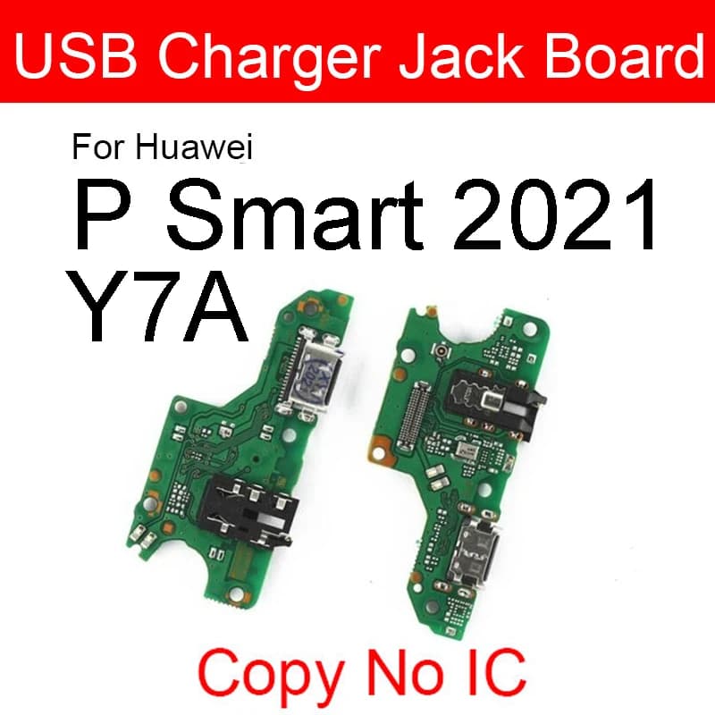 Carte de Charge de prise Usb avec pièces de rechange de Microphone, pour Huawei P Smart 2021 Y7A