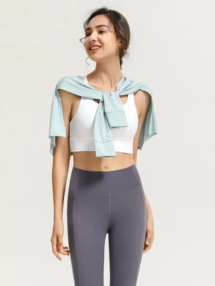 Jupe de gymnastique enveloppante couvrant les fesses, vêtements d'entraînement, de Fitness, de danse, de Ballet, pour femmes, robe de Sport, de Yoga, jupe courte de couverture de cuisse