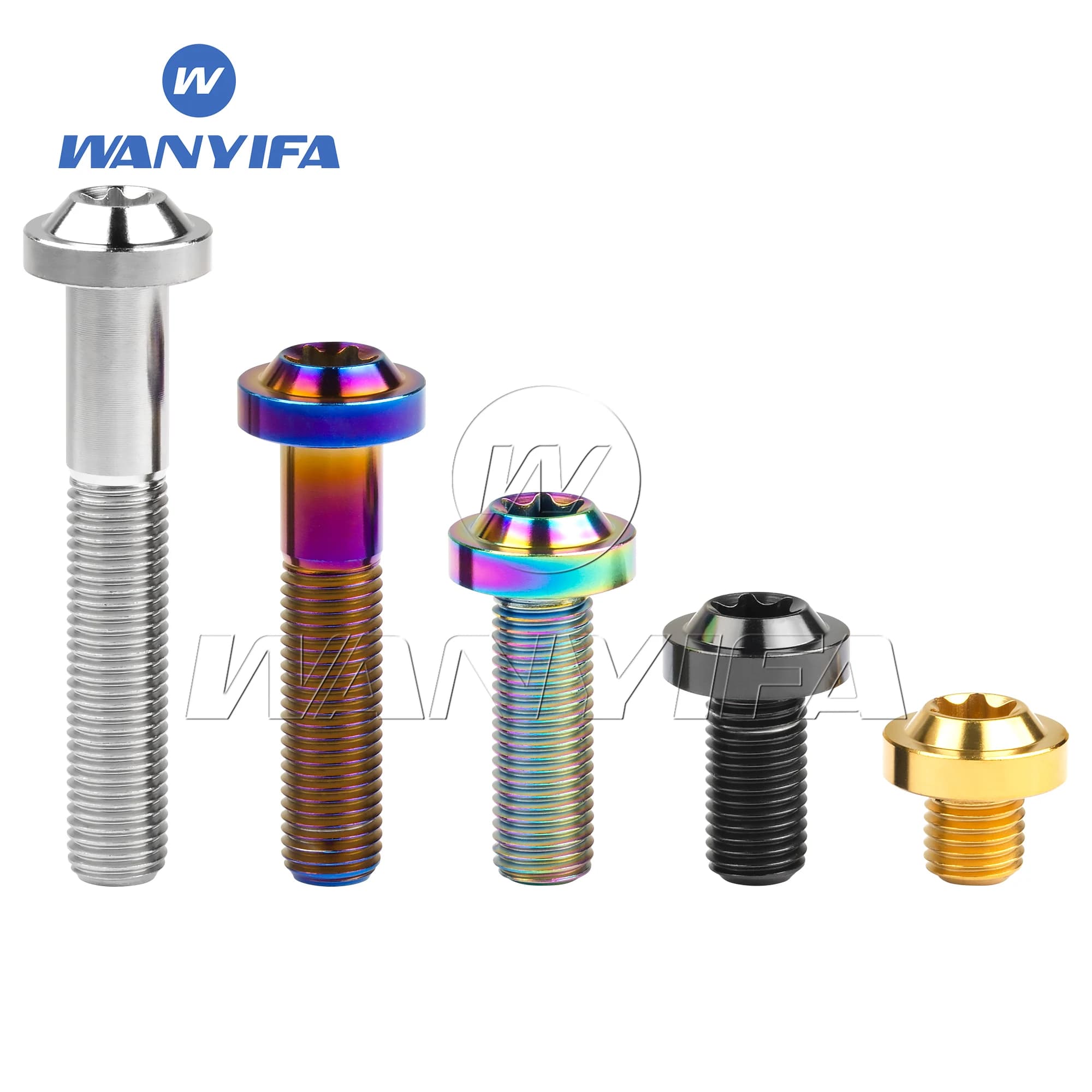 Wanyifa – vis à tête Torx en titane, accessoires de moto et voiture, M10x10 15 20 25 30 35 40 45 50 60mm T50