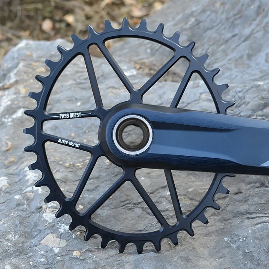 Pass Quest, plateau de chaîne ovale, décalage 0 mm, plateau de vélo VTT étroit/larg, pour manivelle SHIMAN* M7100 M8100 M9100 12 vitesses