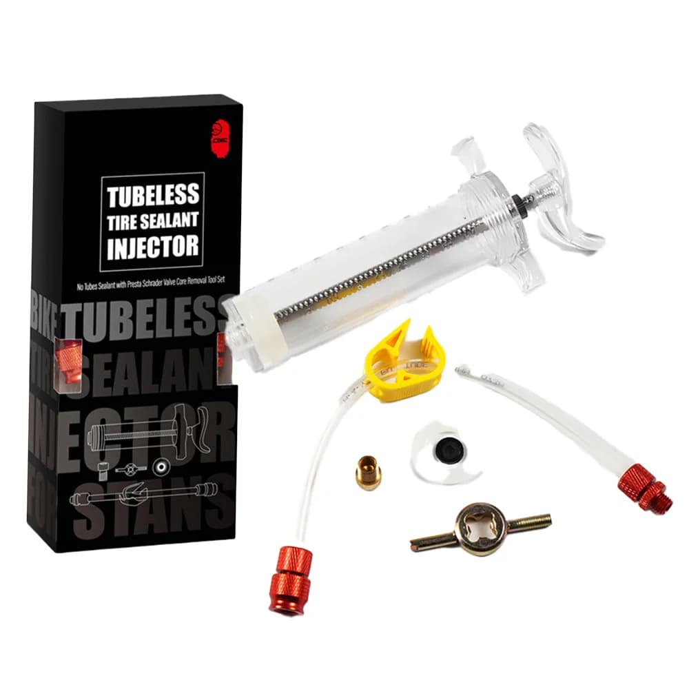 Seringues d'injecteur de mastic sans Tubes, marque CNC 20ml/50ml, 1 pièce, outil de réparation de pneus de vélo de haute précision
