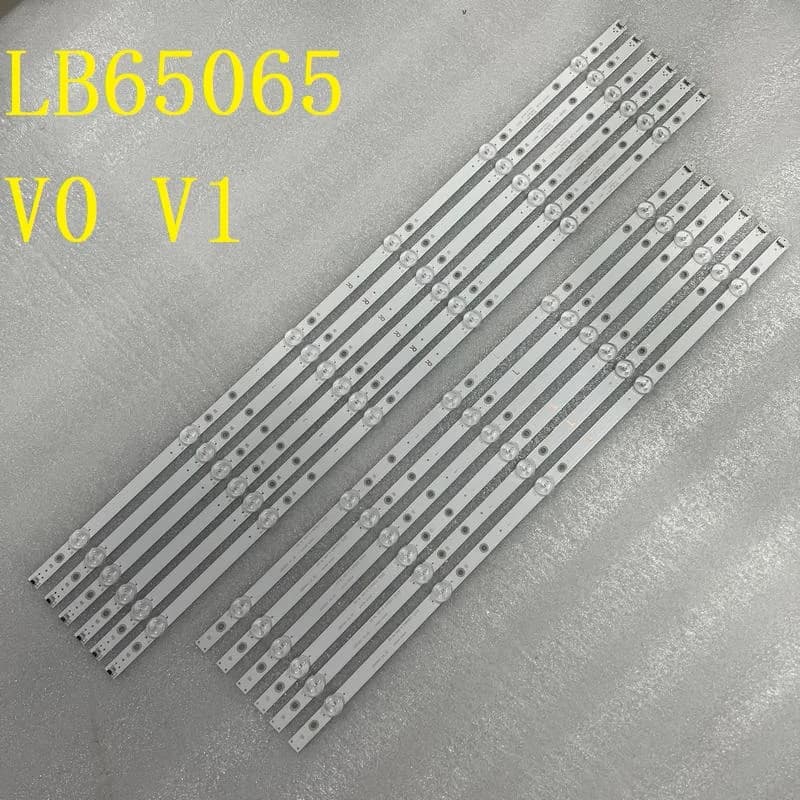 Bande de rétroéclairage LED, 12 pièces/ensemble, pour 65PUS6554 LB65065 V0_00 V1 Element TV E4SW6518RKU E4ST6519RKU TPT650J1-QUBF90.K 3B678000001E