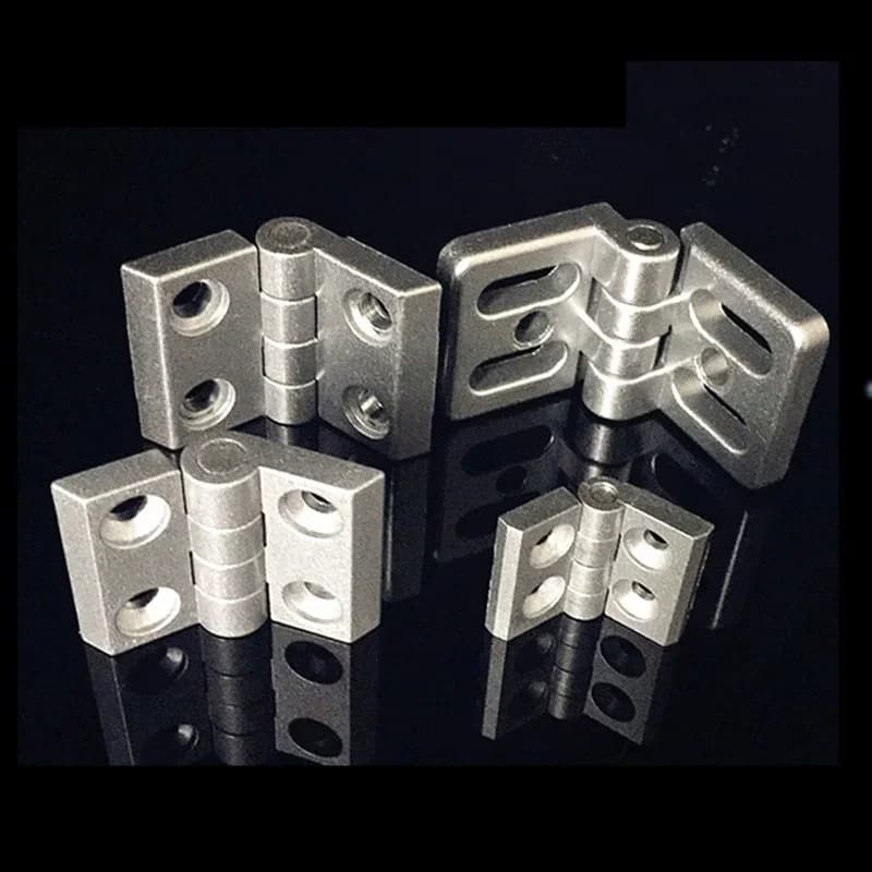 Profilé d'extrusion d'aluminium pour charnière métallique 2020 3030 3040 4040, charnières en alliage de Zinc, support de profil en aluminium, support d'angle 1 pièce