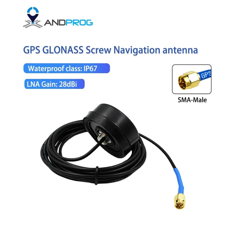 Antenne GPS IP66 SMA Fakra C, antenne GPS GNSS active, montage sur vis, antennes de navigation GNSS