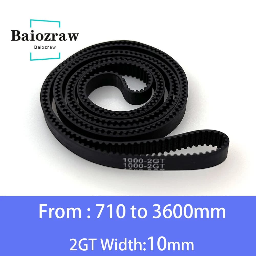 Courroie de synchronisation en caoutchouc pour imprimante 3D, 1 pièce, GT2, 10mm, boucle fermée, 710 752 760 800 900 976 1000 1250 1500 2000 3000 3230mm, 2GT