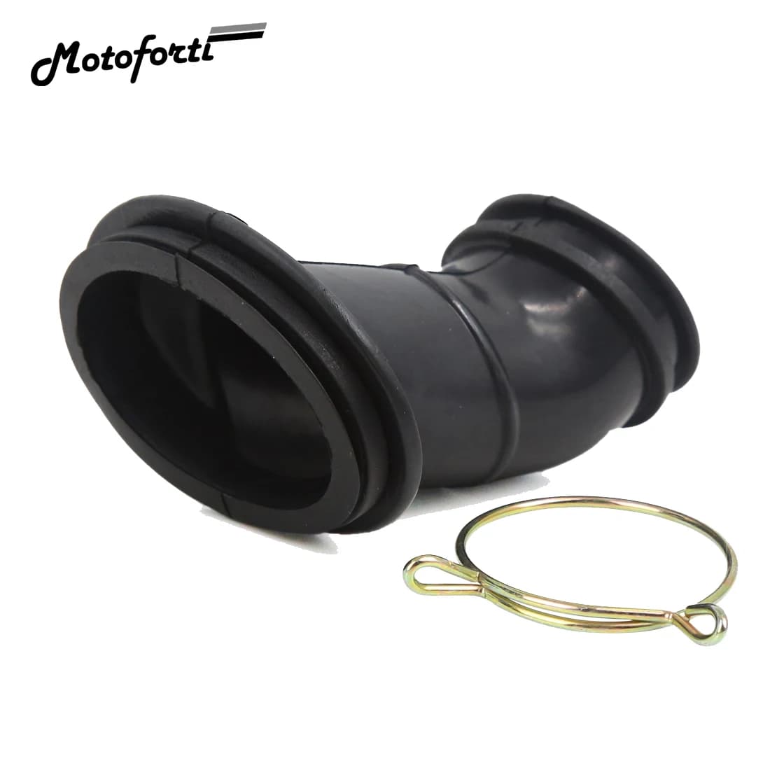 Motoforti – pièces de rechange pour moto, adaptateur de connecteur de filtre à Air en caoutchouc noir, adapté pour CG125