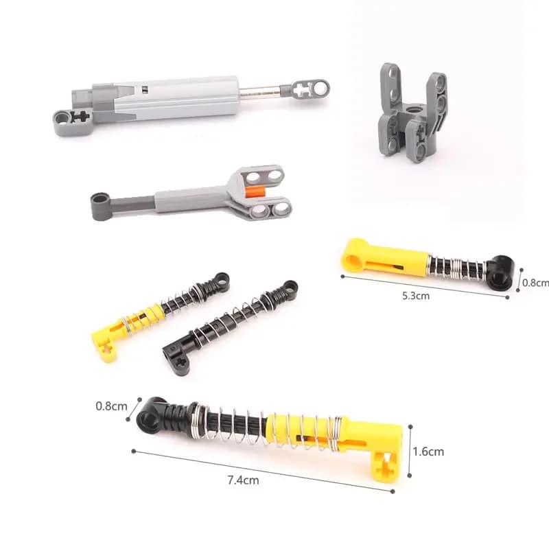 Décennie s de construction compatibles avec Lego Toys, pièces high-tech, amortisseur, puissance à ressort, 6 000 unités, accessoires, 61927, 40918