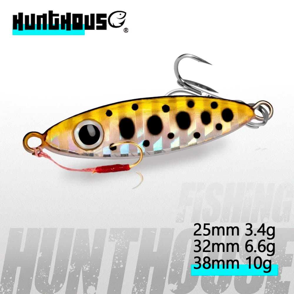 Leurre de pêche Hunthouse SeaRide Mini Micro Jig 3.4/6.6/10g, leurre métallique pour la pêche en eau salée, jigging, pour truite et leerfish LW816