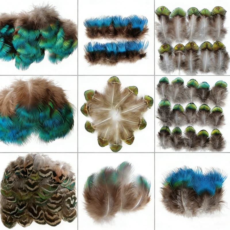 30 Pièces, Plumes de Paon Dorées, Vertes et Bleues pour la Fabrication de Bijoux, la Décoration de Fêtes à Domicile et les Projets d'Artisanat DIY (Plumes, Plumes d'Oiseaux)