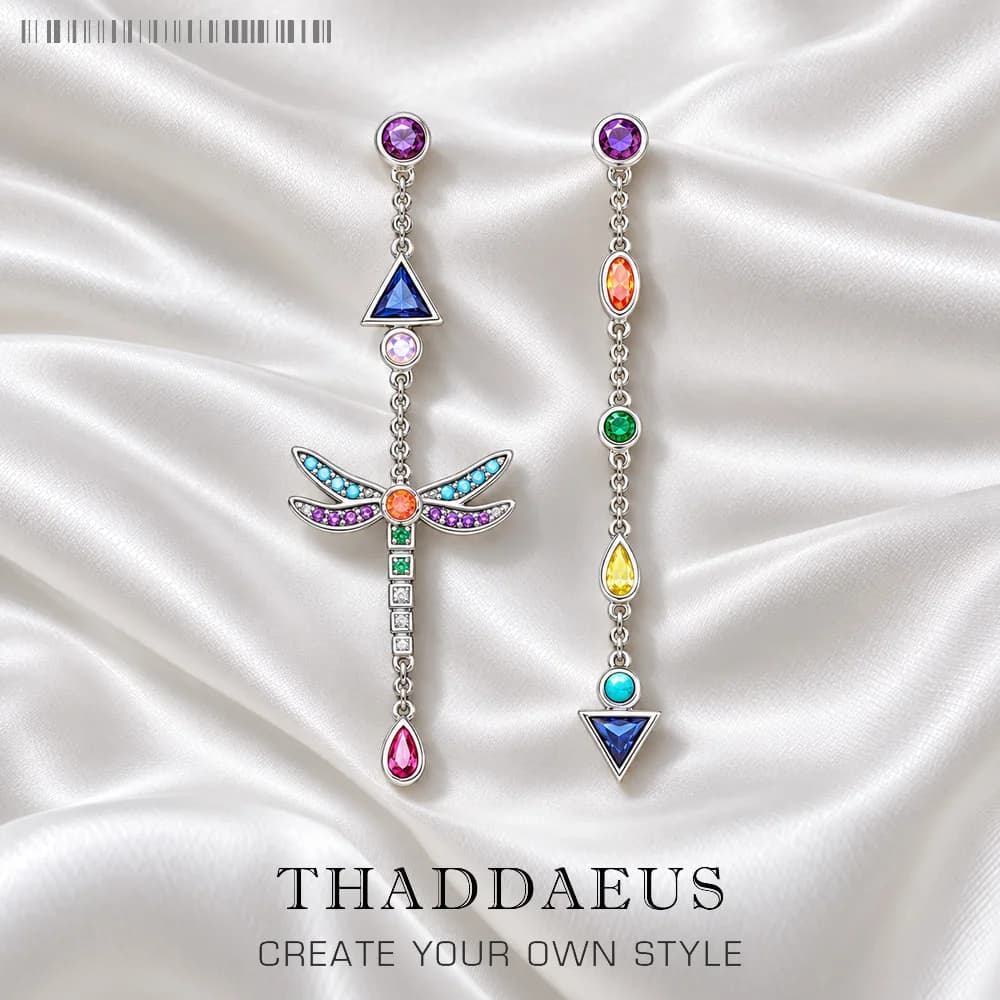 Boucles d'oreilles jeu de couleurs libellule, bijoux fins légers européens pour femmes, tout nouveau cadeau d'été en argent Sterling 925