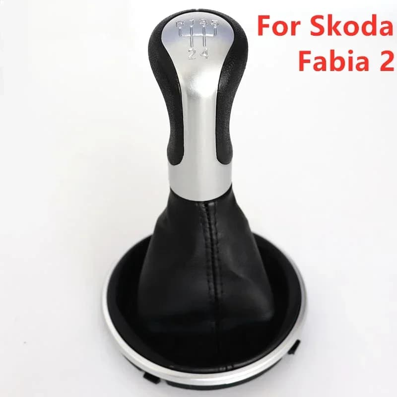 Pour Skoda Fabia 2 II MK2 Combi Scout 2007 2008 2009 2010 2011 2012 2013 2014 pommeau de levier de vitesse de voiture botte en cuir 5J 0711113 F F F