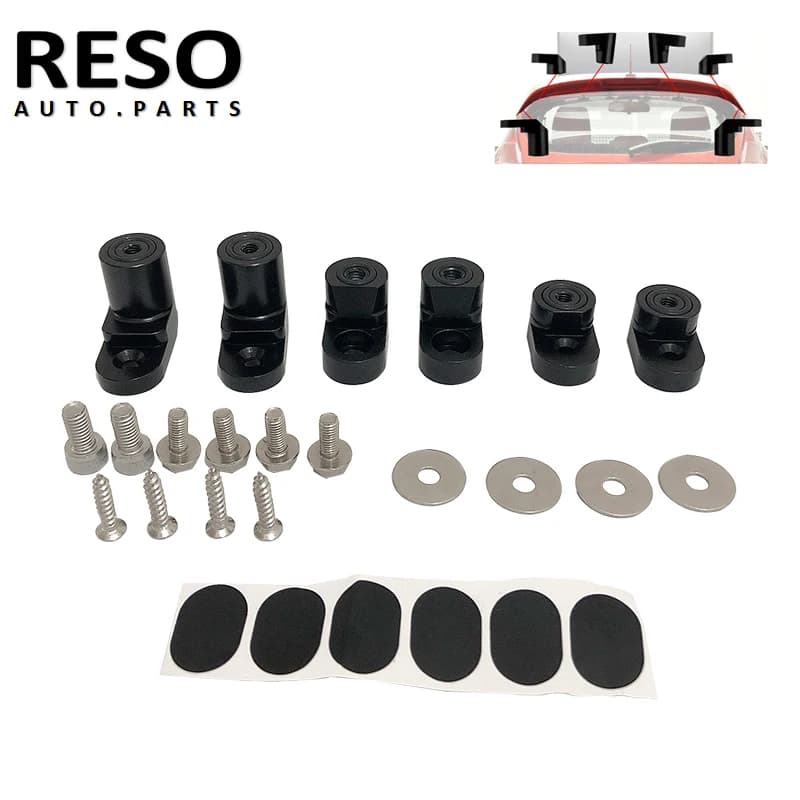 RESO-Aile arrière en aluminium anodisé pour Ford Fi.C. ST, kit de montage rapide boulonné, becquet d'aile, rallonge de hayon, extension de levage, 14-on