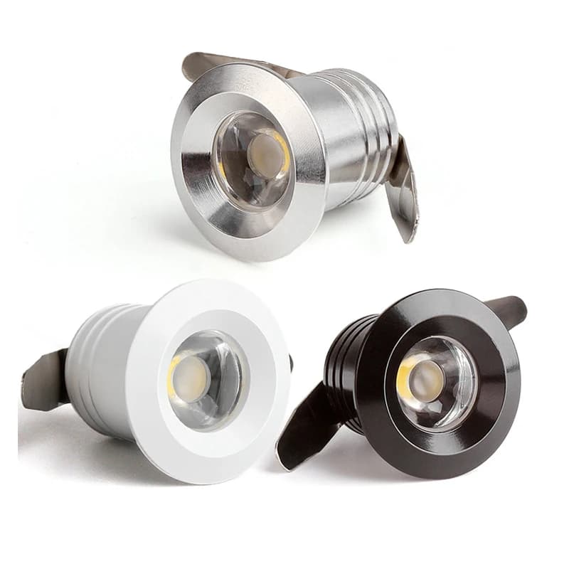 1W LED Mini plafond petit projecteur ouverture 20mm trou encastré affichage vin fond armoire lumière 110V 220V