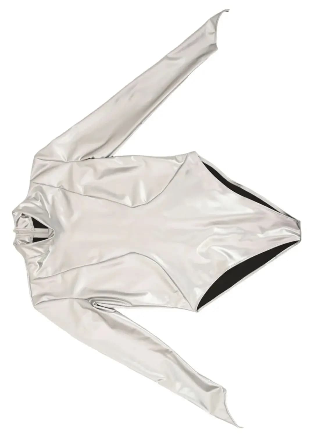 Combinaison Catsuit Brillante en PVC, Justaucorps Coupe Haute, 3D, Épissage de Poitrine, Modelage Maigre, Cuir PU, Combinaisons de Phtaltambours Y-Pole
