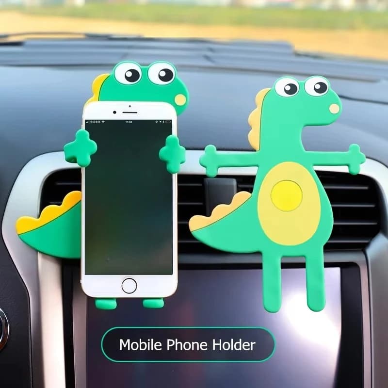 Support de téléphone pour voiture, motif dessin animé, pour téléphones portables de 3,5 à 6,8 pouces, support de téléphone pour voiture, fixation sur grille d'aération, support de téléphone pour