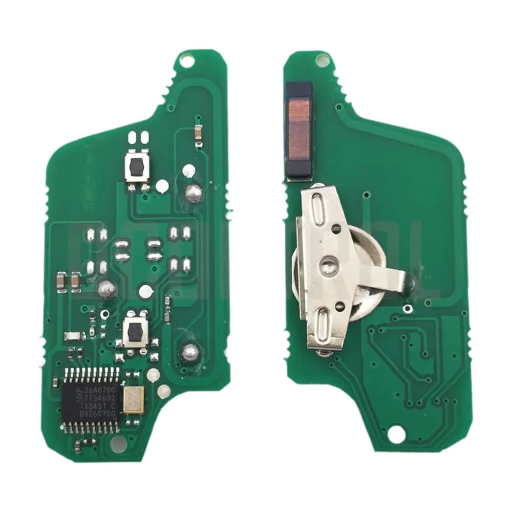 KEYECU – Circuit imprimé de clé télécommande rabattable, 2 boutons ASK/FSK 433MHz ID46, pour Peugeot 207 307 308 407 modèle CE0523 pour citroën C3 A51 DS3