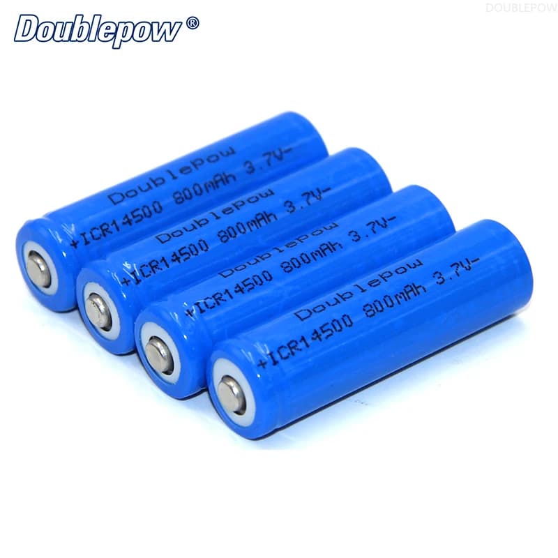 Batterie rechargeable au lithium-ion 14500 800mah 3.7V pour lampe de poche LED, livraison gratuite
