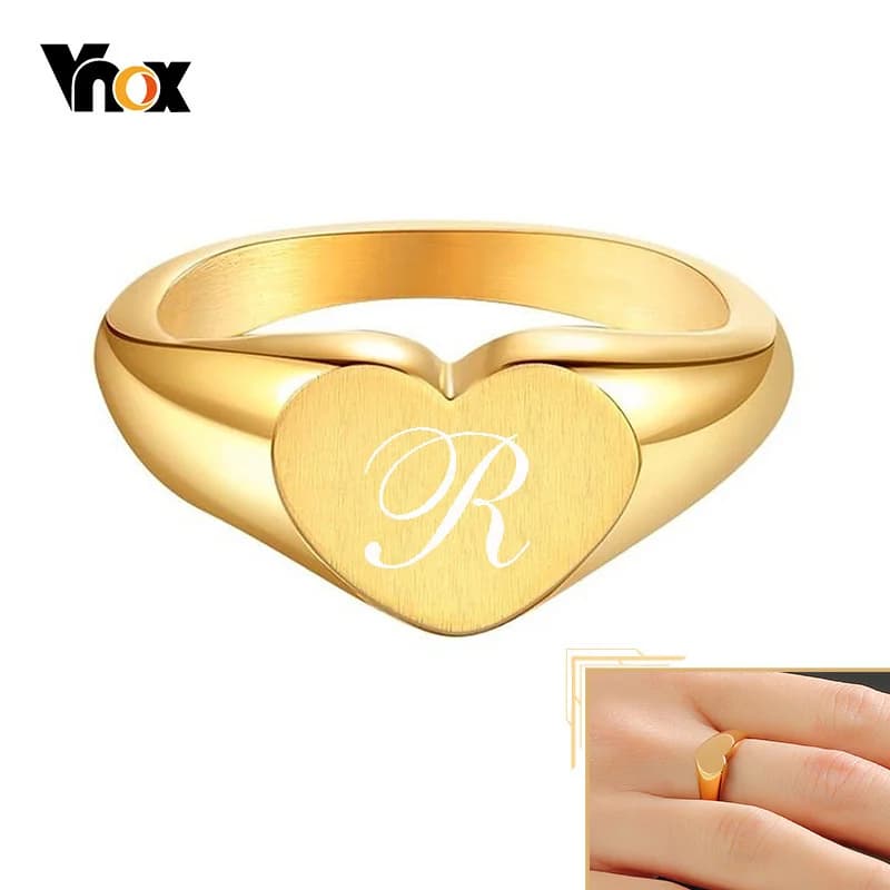 Vnox-oral alière Chic en Acier Inoxydable localité pour Femme, Bijoux de Doigt Personnalisés, Cadeaux Personnalisés pour Elle