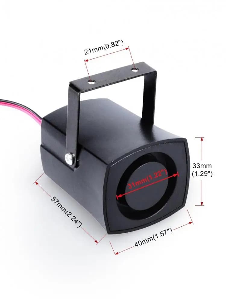 Alarmes de sauvegarde automatiques pour voiture, sirène à iode, signal sonore, klaxons DC 12V 100dB, bip barrage, klaxon à air invisible mince