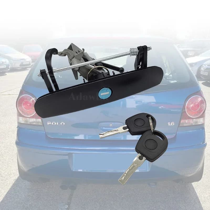 Poignée de porte pour Volkswagen Polo 2002-2006, avec serrure arrière + 2 prédire 6Q6827565A 6Q6827565D