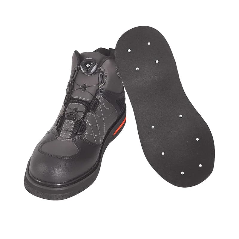 Chaussures de pêche à la mouche, bottes de pêche à semelle en feutre avec ou sans crampons, équipement de pêche et de chasse auto-serrant