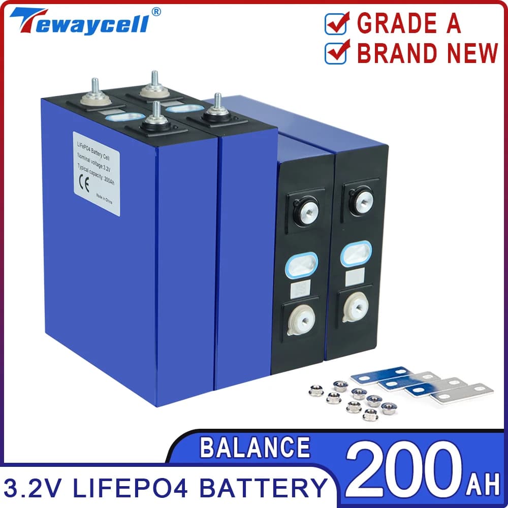 Batterie Lifepo4 Lithium Phxing ate Pristravaillait c Cell, Grade A, DIY, Long Solar Golf Cart, Rechargeable, 3.2V, 12V, 24V, 48V, 200Ah, Nouveau