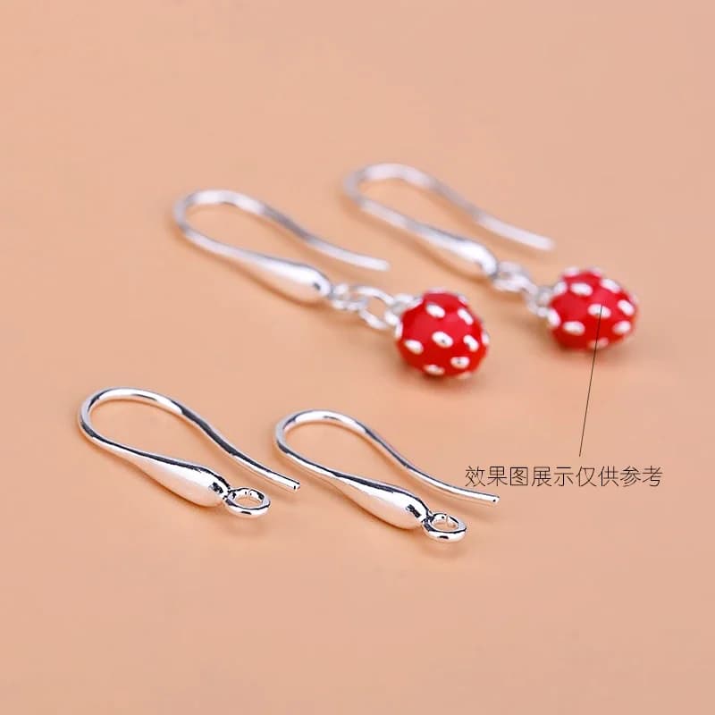 Boucles d'oreilles en argent regardé S925 pour femmes, accessoires de crochet d'oreille semi-finis, matériel de bricolage fait à la main