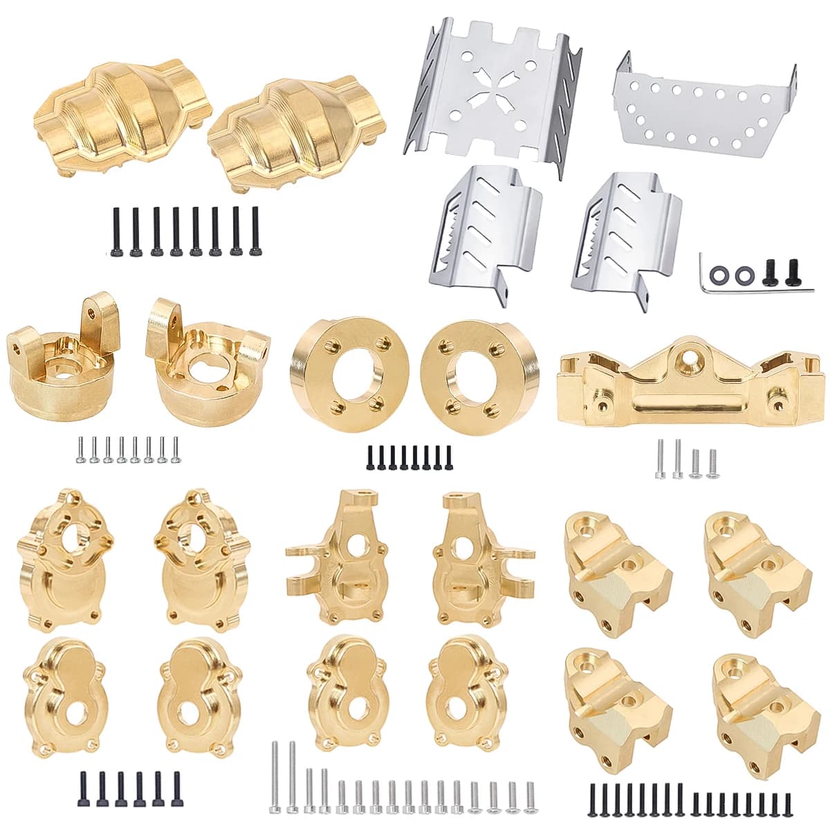 Support d'essieu arrière en laiton pour groupe de direction avant, pour modèles 1/10 YK4102 YK4103 1/8 YK4082 YiKong MJX H8H V1 RC Crawler – Amélioration