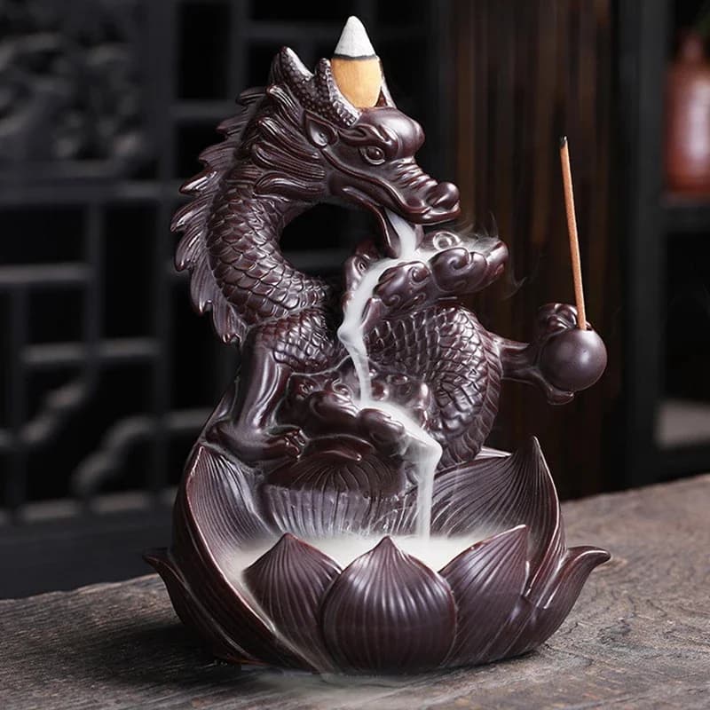 Y The Western Pterosaur Backflow Brûleur d'encens, Dragon pour bâtons d'encens, Salon, struction ée, Cascade, Base d'encens, Poêle en céramique