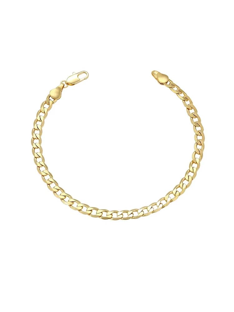 Xuping bijoux breloque sans pierre 21 cm Style ethnique couleur or main chaîne Bracelet pour hommes femmes mode Simple cadeau X000794953
