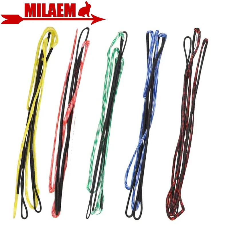 Cordes de tir à l'arc 12/14/16 brins pour arc classique et longbow – Cordes de remplacement compatibles avec les arcs de 48'' à 70'' – Accessoires de chasse et de tir à l'arc