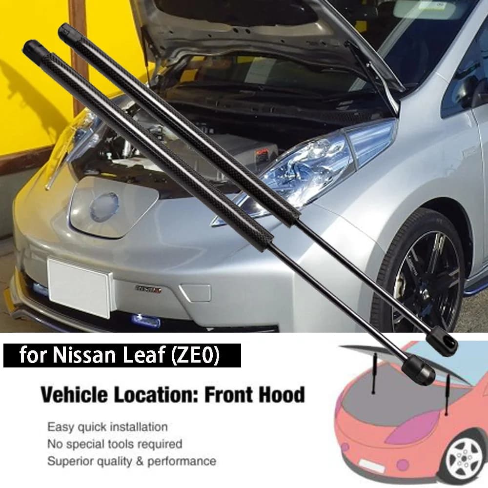 Tiges de capot avant à gaz pour Nissan Leaf (ZE0), 2010 – 2017, amortisseurs de choc, tige d'accessoire