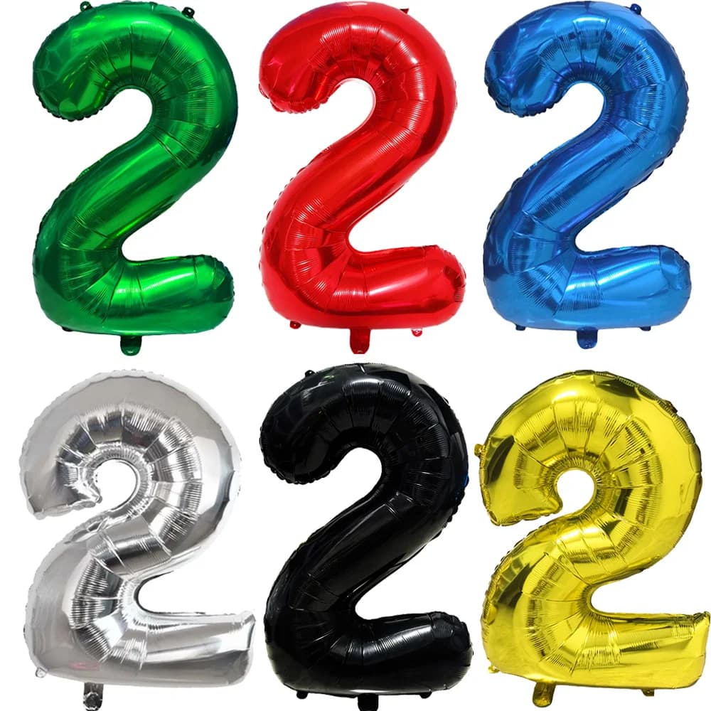 Ballons Chiffres Géants Rouges 32 Pouces 1 2 3 4 5 6 7 8 9 pour Anniversaire, Enterrement de Vie de Jeune Fille, Décorations