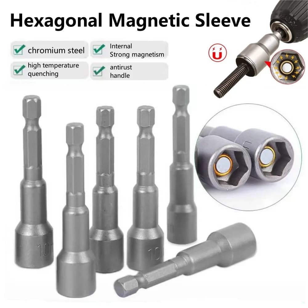 Jeu de douilles à douille hexagonale 6mm-19mm, jeu de douilles d'écrous pour perceuses électriques, tournevis électrique, outils de poignée, livraison gratuite