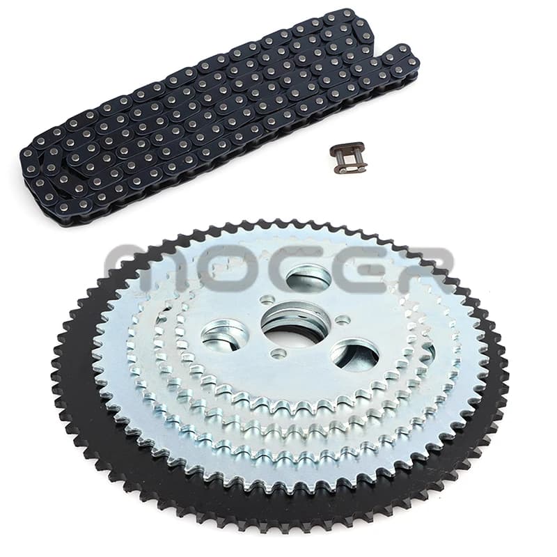 Analyste de pignons à dents pour Mini Moto ATV, pièces de moteur 2 temps, 47cc, 49cc, T8F, JO136 Links, 38T, 44T, 54T, 58T, 64T, 74T