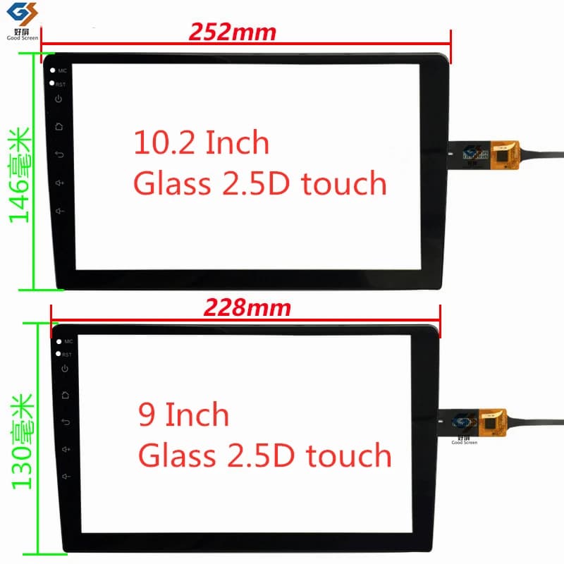 Écran tactile 10.2 9 pouces P/N CL-LXH-TPC820-10.1 HLX-10001 Leo113178 101PS0035A pour lecteur DVD de voiture, GPS, panneau tactile