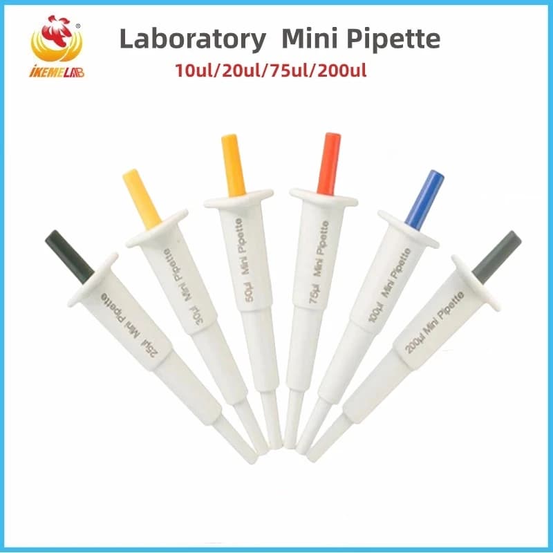 Pipette de laboratoire WEIAI, mini-pipette pour animaux de compagnie, 200 ul, volume fixe, micropipette compatible avec l'équipement de laboratoire universel de 10 μl