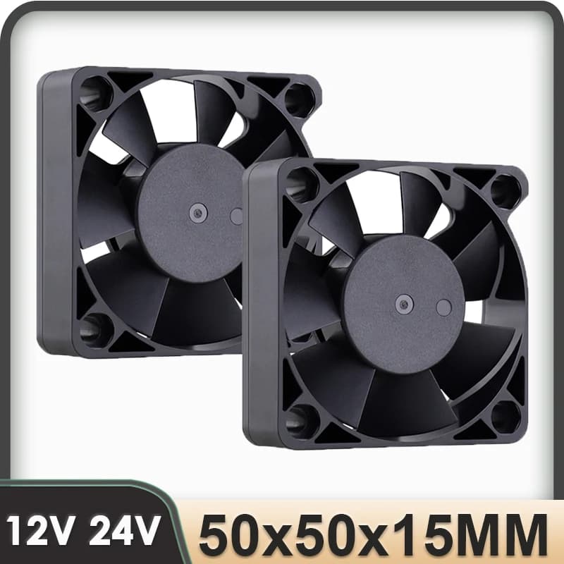 Gdstime – ventilateur Axial de refroidissement sans fard à joues, 50x50x15mm, DC 12V 24V, 2 broches, 5cm, 50mm x 15mm, 5015, boîtier d'ordinateur, refroidisseur