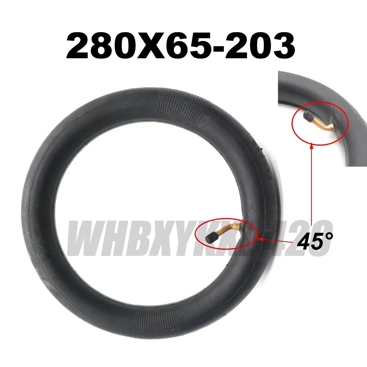 Chambre à air 280x65-203 pour poussettes, accessoires de poussette, trottinettes électriques, pneus à valve à 45 degrés épaissis