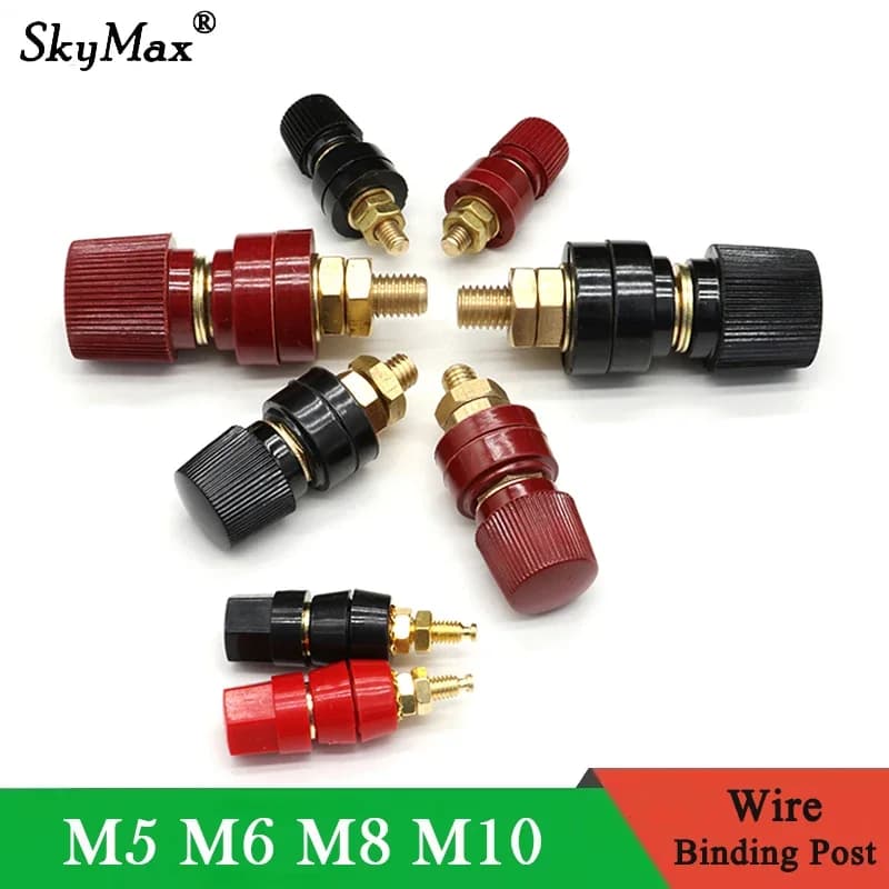 Vis filetée pour poste de liaison à fil, batterie au lithium, pinces à onduleur à souder, alimentation électrique, épissure de borne allergique, noir, rouge, M5, M6, M8, M10