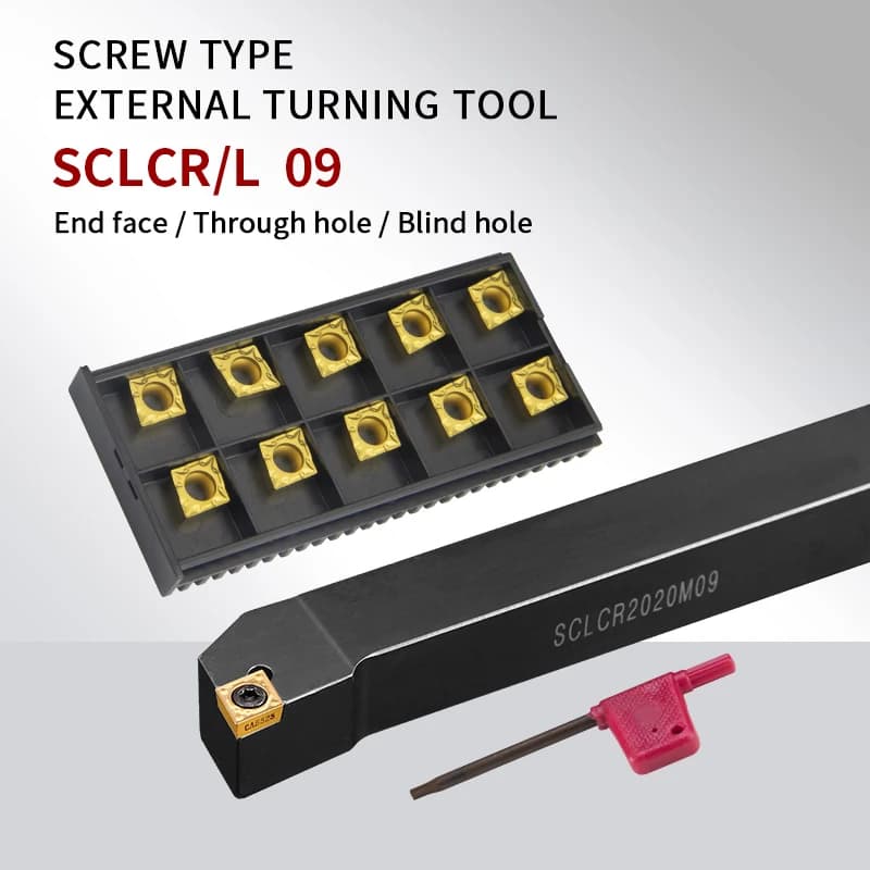 SCLCR/L outil de tournage SCLCR1212H09 SCLCL1616H09 SCLCR2020K09 SCLCR2525M09 porte-outil de tournage externe pour Inserts en carbure CCMT09